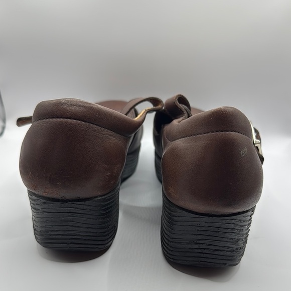 Famolare Brown Leather Mary Jane Wedge Shoes Earth Brown Size 10 - Picture 7 of 14